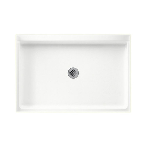 48.375-in W x 32.188-in D x 5.5-in H Solid Surface Shower Base in Tahiti White