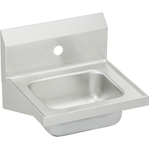 Elkay CHS17161 Commercial Stainless Steel Handwash Sink with Single Faucet Hole in Buffed Satin