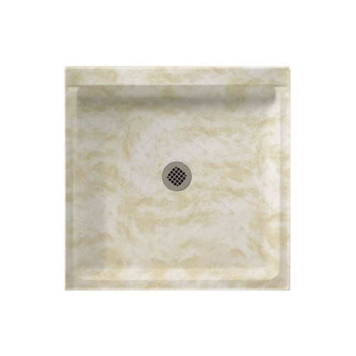 36.375-in D x 36.188-in W x 5.5-in H Solid Surface Shower Base in Cloud White