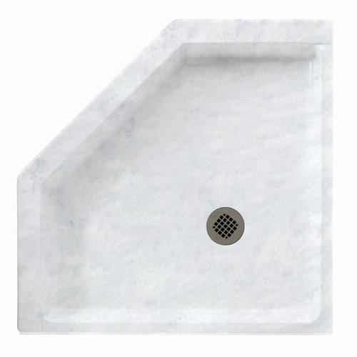 36.125-in D x 36.125-in W x 5.5-in H Solid Surface Shower Base in Ice