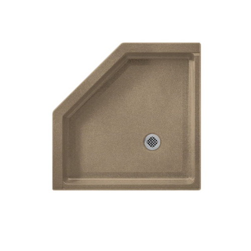 38.125-in D x 38.125-in W x 5.5-in H Solid Surface Shower Base in Barley