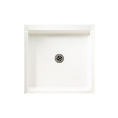 42.375-in D x 42.188-in W x 5.5-in H Solid Surface Shower Base in White