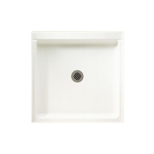 42.375-in D x 42.188-in W x 5.5-in H Solid Surface Shower Base in Tahiti White