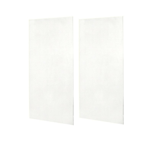 48-in W x 96-in H Solid Surface Shower Wall Panel in Tahiti White