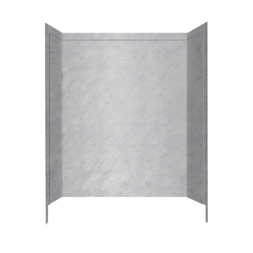 32-in D x 60-in W x 60-in H Solid Surface Bathtub Wall Kit in Tundra