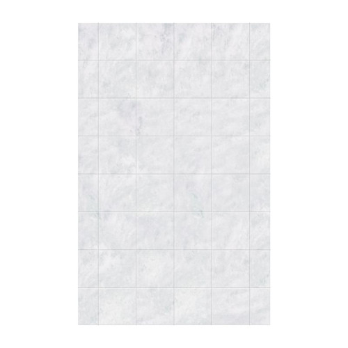 62-in W x 96-in H Solid Surface Shower Wall Panel in Ice