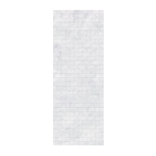 36-in W x 96-in H Solid Surface Shower Wall Panel in Ice