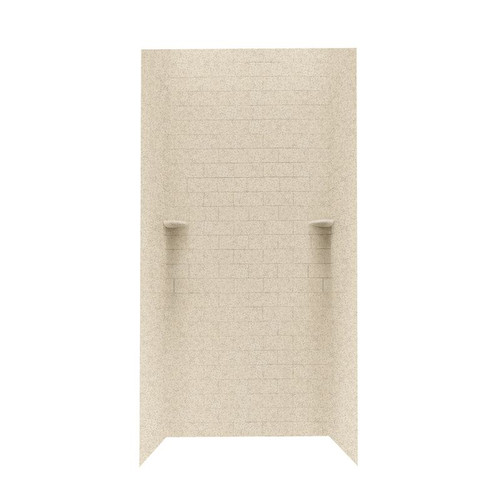 36-in D x 36-in W x 72-in H Solid Surface Shower Wall Kit in Bermuda Sand