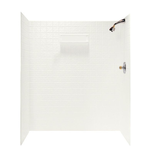 36-in D x 64.75-in W x 71.625-in H Veritek Shower Wall Surround in Bisque