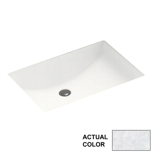 22-in W x 16-in D x 6.25-in H Solid Surface Undermount Bathroom Sink in Ice