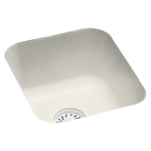 13.375-in D x 15.375-in W x 7-in H Solid Surface Undermount Bar Sink with 0-Hole in Bisque