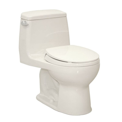 One Piece Round 1.6 GPF Toilet with G-Max Flush System - Seat Included in Colonial White