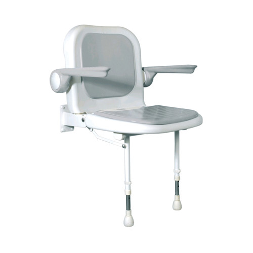 AKW 04230P Deluxe Standard Seat with Back and Arms in Grey