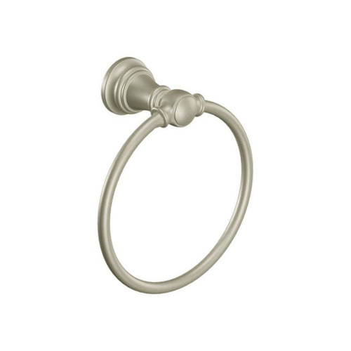6-1/2in Towel Ring with Concealed Mounting in Brushed Nickel