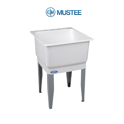Laundry Tub 25x23 Floor Mount in White