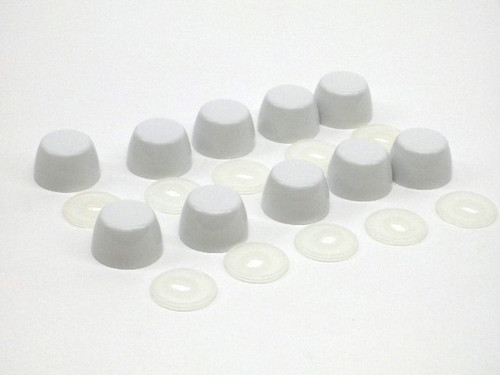 Bolt Cap Set (10 Caps and 10 Bases) f for All Toilet Models (Except Mercer) and Piedmont Bidet in Cotton