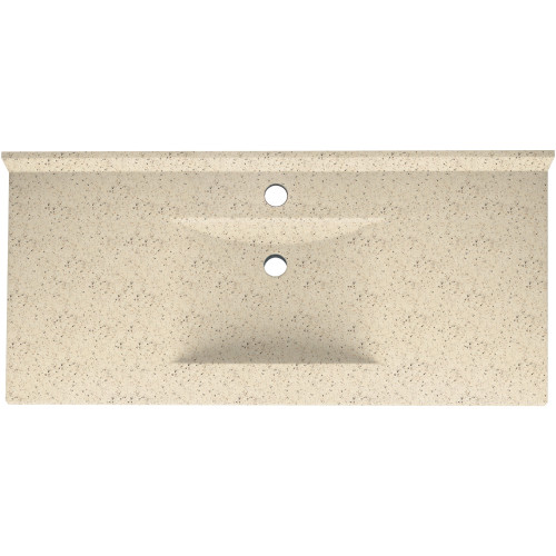 Composite 43-in x 22-in Integral Single Sink Bathroom Vanity Top in Tahiti Desert