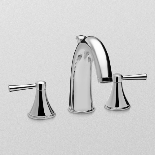 Deck Mount Tub Filler Faucet Trom with Lever Handles in Polished Nickel