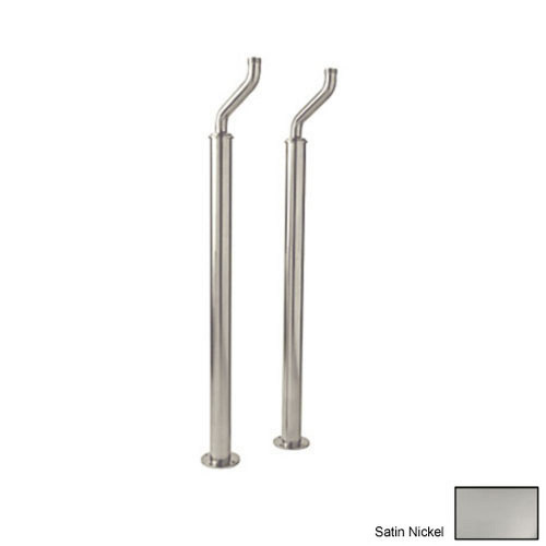 Set of 32in Floor Standing Supply Unions in Satin Nickel