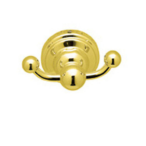 Double Hook Robe Hook in English Gold