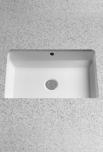 19-1/2-in Fireclay Undermount Bathroom Sink with Overflow in Cotton