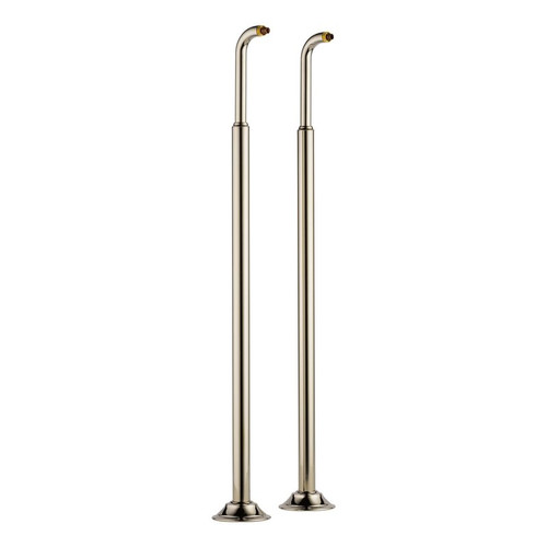 Floor Mounted Roman Tub Filler Risers in Polished Nickel