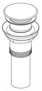 Pop-Up Drain Assembly - Less Overflow Hole in Polished Nickel