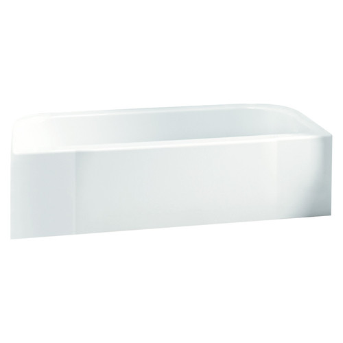 Sterling 71141126-0 17.25-in x 30.5-in x 60.25-in Vikrell Rectangular Skirted Bathtub with Right-Hand Drain in White