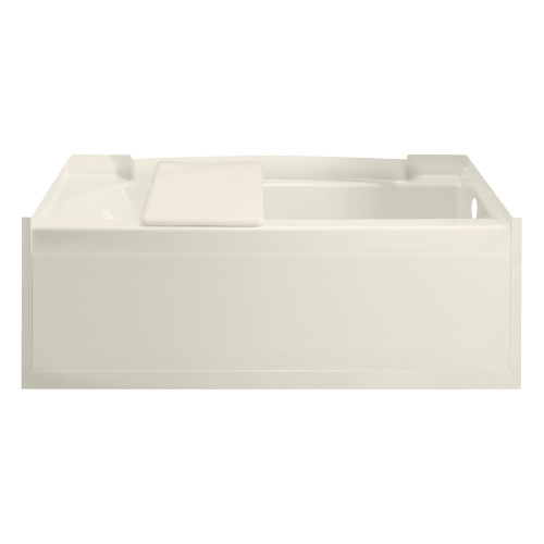 15-in x 33.25-in x 60-in Vikrell Rectangular Alcove Bathtub with Right-Hand Drain in Biscuit