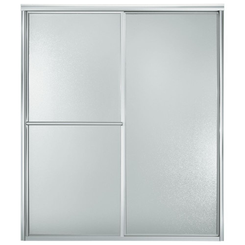 54.375-in to 59.375-in W x 70-in H Sliding Shower Door in Silver