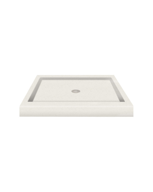 36 x 36 Solid Surface Shower Base with Center Drain in Matrix Summit