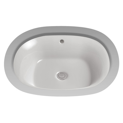 17-5/8-in Undermount Bathroom Sink with Overflow and SanaGloss Ceramic Glaze in Cotton
