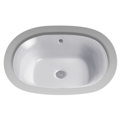17-5/8-in Undermount Bathroom Sink with Overflow and SanaGloss Ceramic Glaze in Colonial White