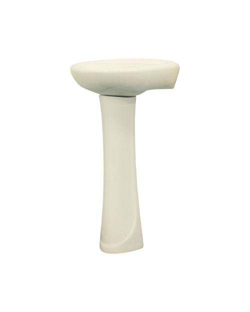 Vitreous China Lavatory Sink with 4-in centers for use with TP-1440 Pedestal Leg, in Biscuit