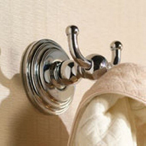 Ginger 1111/PN Double Hook Robe Hook in Polished Nickel