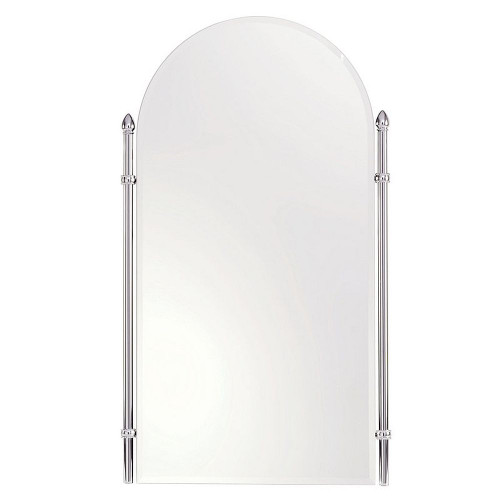 26.4in Arched Mirror in Polished Brass