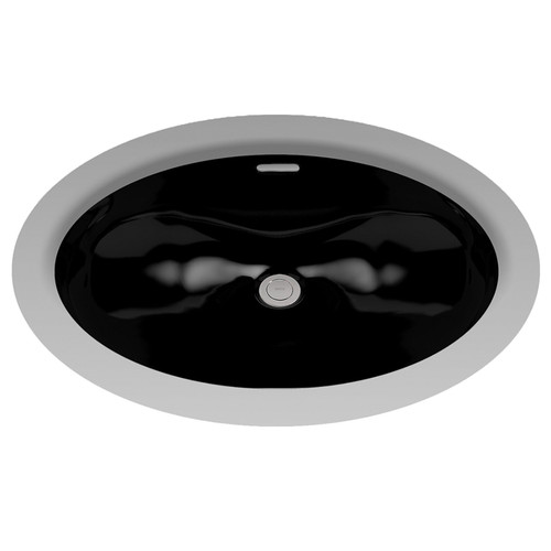 19-5/8-in Undermount Bathroom Sink with Overflow in Ebony