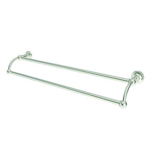 24in Double Towel Bar in Polished Nickel