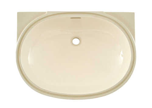 19-5/8-in Undermount Bathroom Sink with Overflow and SanaGloss Ceramic Glaze in Sedona Beige