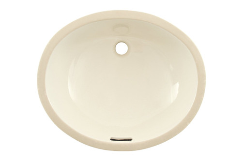 17-in Undermount Bathroom Sink with Overflow in Sedona Beige