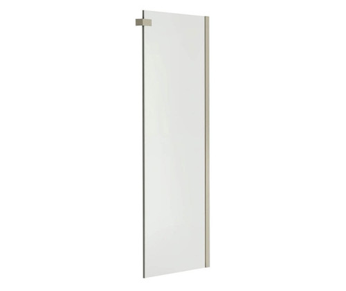 32.75 to 33.875in x 78.75in Maax Halo Clear Glass Frameless Return Panel for 36in Base, in Brushed Nickel