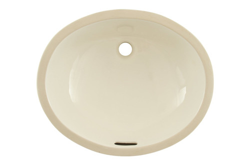 17-in Undermount Bathroom Sink with Overflow and SanaGloss Ceramic Glaze in Sedona Beige