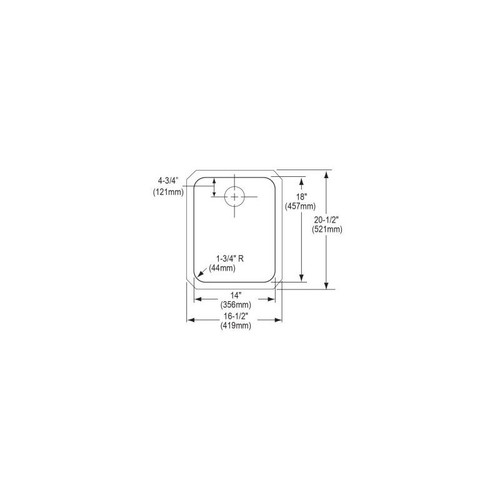 Elkay ELUH1418PD Stainless Steel Single Bowl Undermount Sink Kit with Perfect Drain in Lustrous Highlighted Satin