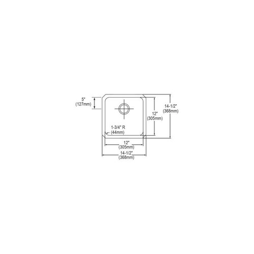 Elkay ELUHAD121255 Stainless Steel Single Bowl Undermount Sink in Lustrous Highlighted Satin