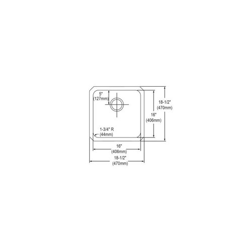 Elkay ELUHAD161655 Stainless Steel Single Bowl Undermount Sink in Lustrous Highlighted Satin