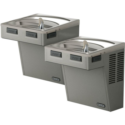 Elkay EMABFTL8LC Wall Mount Bi-Level ADA Cooler in Light Gray Granite