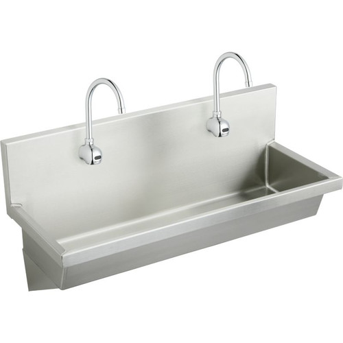 Elkay EWMA4820SACTMC Commercial Stainless Steel Handwash Sink Package with Single Faucet Hole in Buffed Satin