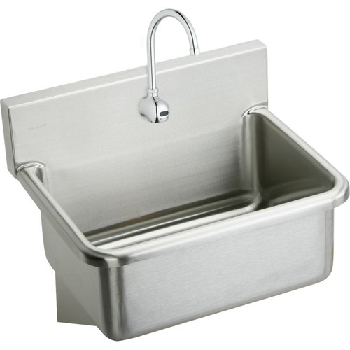 Elkay EWS3120SACTMC Commercial Scrub Sink Package with Single Faucet Hole in Buffed Satin