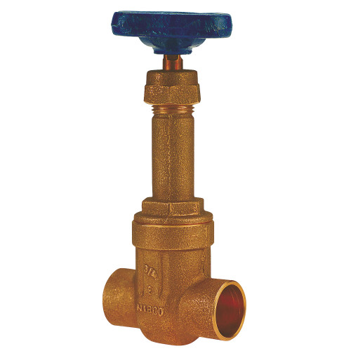 S111 3/4 CXC 125# RS GATE BRZ, Gate Valve - Bronze, Rising Stem, Solder Ends, S-111  - Box of 10