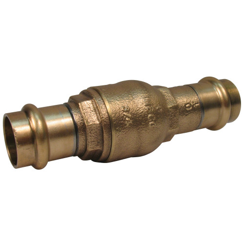 PF480Y 11/4 INLINE CV W/FEMALE PRESS END, Ring Check In-line Lift Check Valve - Bronze, 200 PSI, PF480-Y